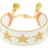 White with Gold Stars Bracelet - Bracelets - 1 - thumbnail