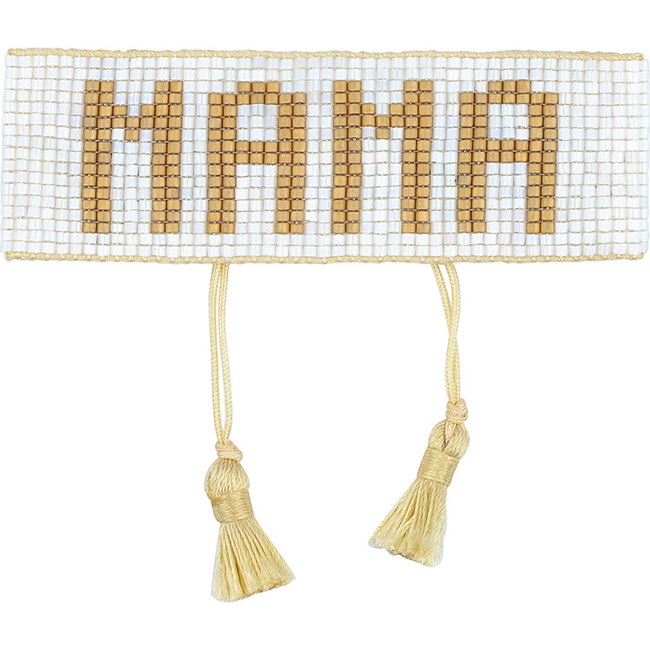 White & Gold MAMA Bracelet - Bracelets - 1