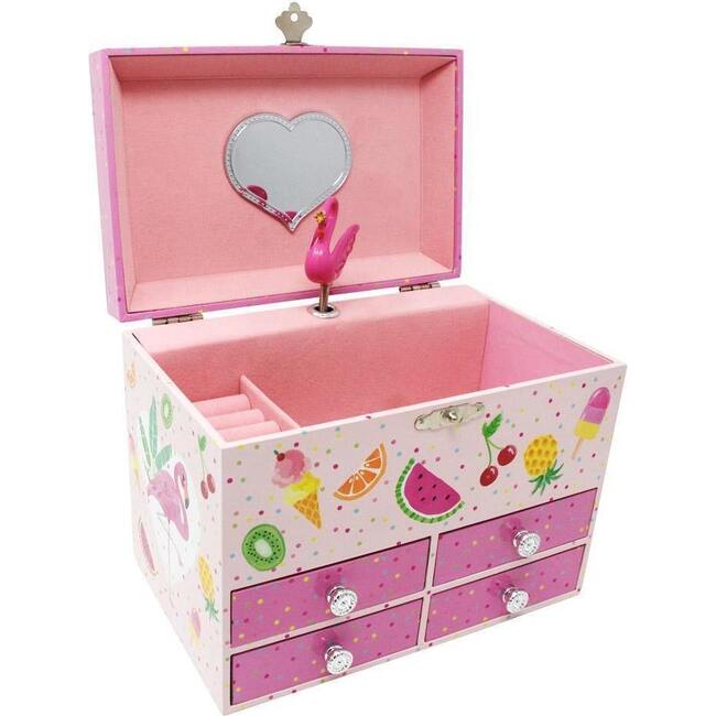 Fabulous Flamingo Medium Music Box, Pink