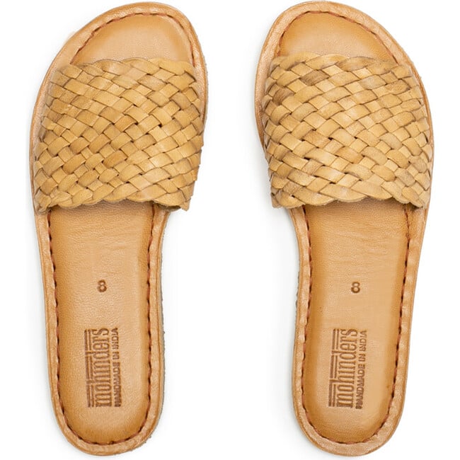 Woven Sandal, Natural Leather