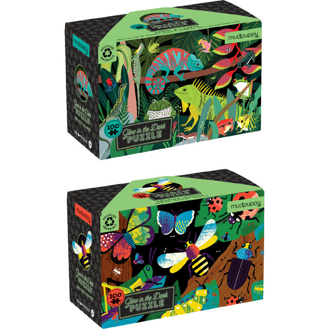 Glow In The Dark Bundle: Frogs and Lizards & Amazing Insects - Puzzles - 1