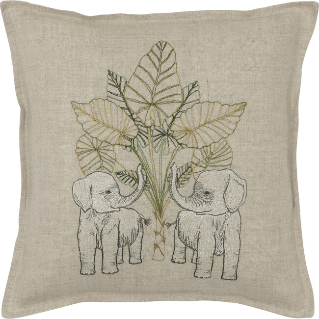 Elephants in Grove Pillow - Decorative Pillows - 1