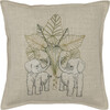 Elephants in Grove Pillow - Decorative Pillows - 1 - thumbnail