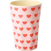 Tall Melamine Cup, Sweet Hearts - Drinkware - 1 - thumbnail