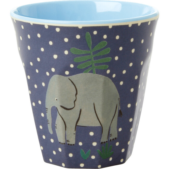 Set of 6 Small Melamine Kids Cups, Blue Jungle - Drinkware - 5