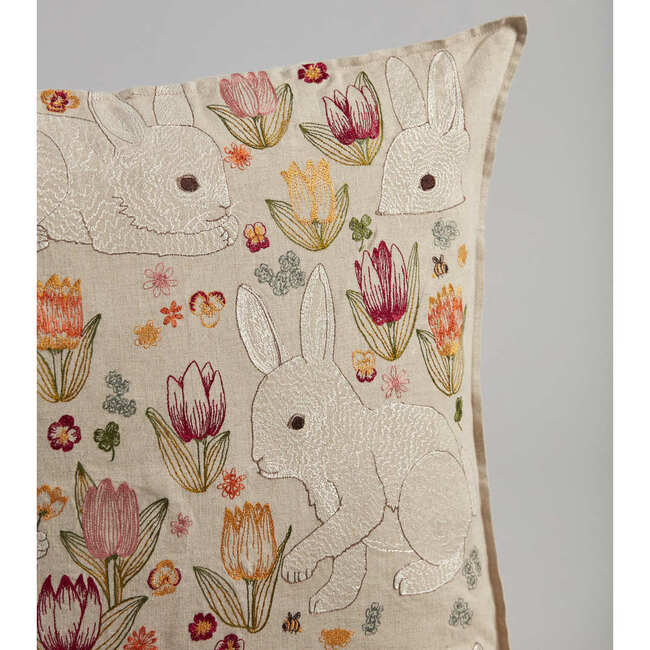 Bunnies & Blooms Pillow