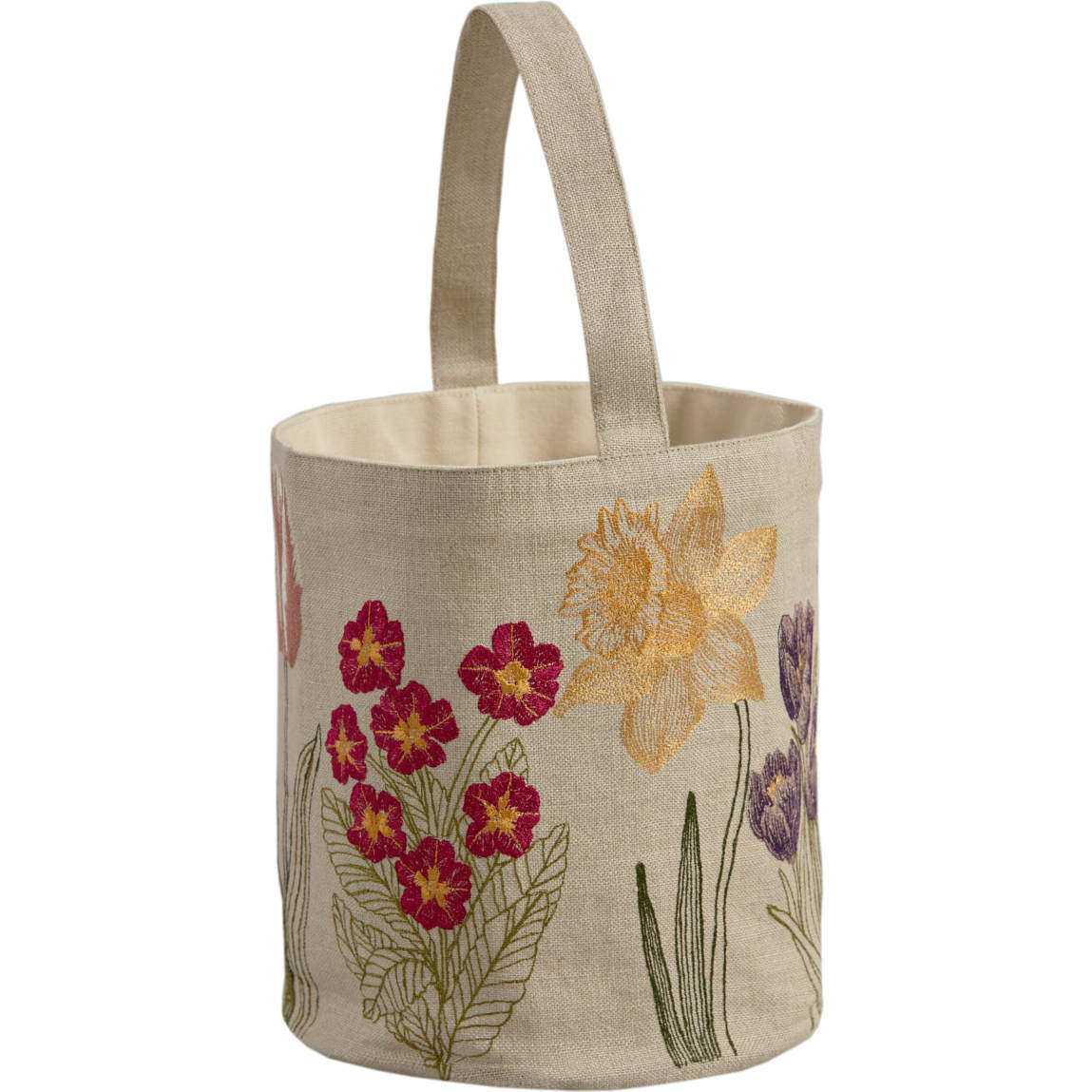 Blooms Linen Bucket Tote - Accents - 1