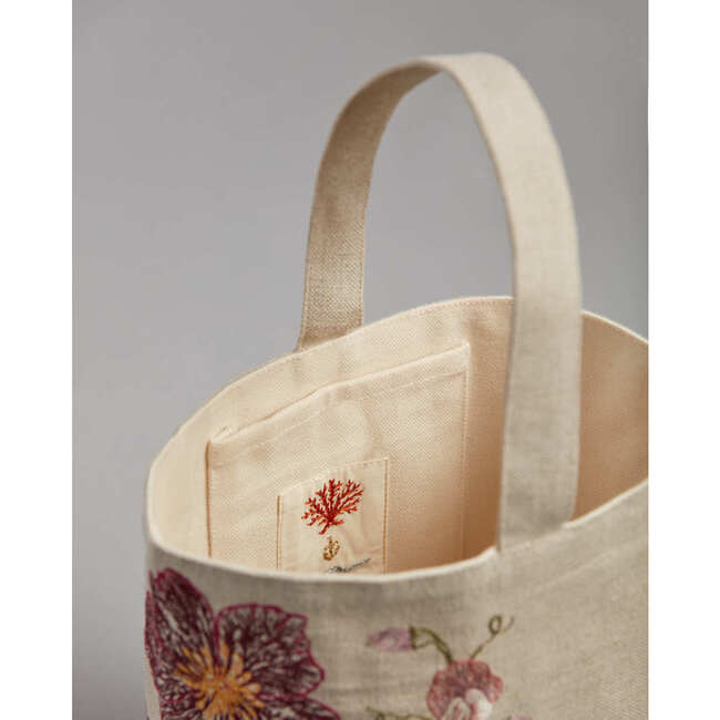 Blooms Linen Bucket Tote - Accents - 3