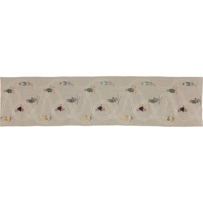 Downhill Skiers Table Runner
