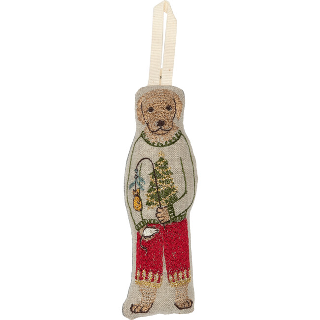 Dog with Gifts Ornament