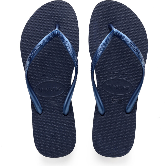 Slim Flip Flops, Navy - Sandals - 1