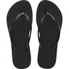 Slim Flatform Flip Flops, Black - Sandals - 1 - thumbnail