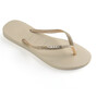 Slim Glitter Flip Flops, Beige - Sandals - 2