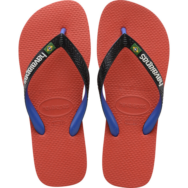 Mens Brazil Mix Flip Flops, Red Crush - Sandals - 1