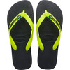 Mens Brazil Logo Flip Flops, New Graphite - Sandals - 1 - thumbnail