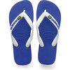 Mens Brazil Logo Flip Flops, Marine Blue - Sandals - 1 - thumbnail