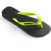 Mens Brazil Logo Flip Flops, New Graphite - Sandals - 2