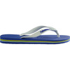 Mens Brazil Logo Flip Flops, Marine Blue - Sandals - 3 - thumbnail