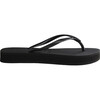 Slim Flatform Flip Flops, Black - Sandals - 3 - thumbnail