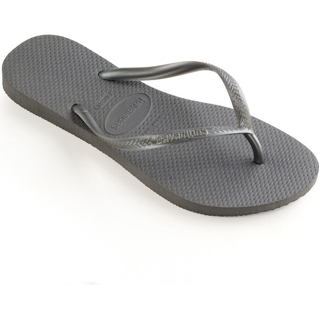 Kids Slim Flip Flops, Steel Grey - Sandals - 2