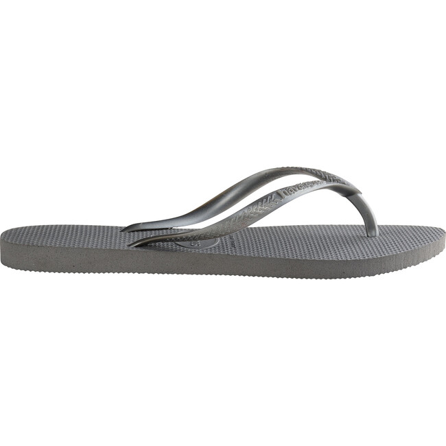 Kids Slim Flip Flops, Steel Grey - Sandals - 3