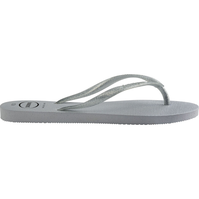 Kids Slim Gloss Flip Flops, Ice Grey - Sandals - 3