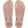 Kids Slim Gloss Flip Flops, Ballet Rose - Sandals - 1 - thumbnail