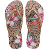 Kids Slim Animal Floral Flip Flops, Crocus Rose - Sandals - 1 - thumbnail