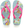 Kids Fantasy Flip Flops, Blue & Pink - Sandals - 1 - thumbnail