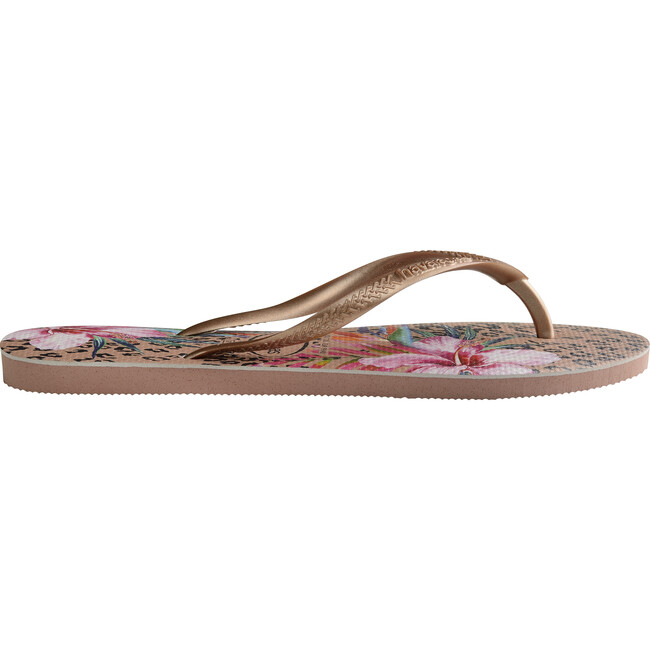 Kids Slim Animal Floral Flip Flops, Crocus Rose - Havaianas Shoes ...