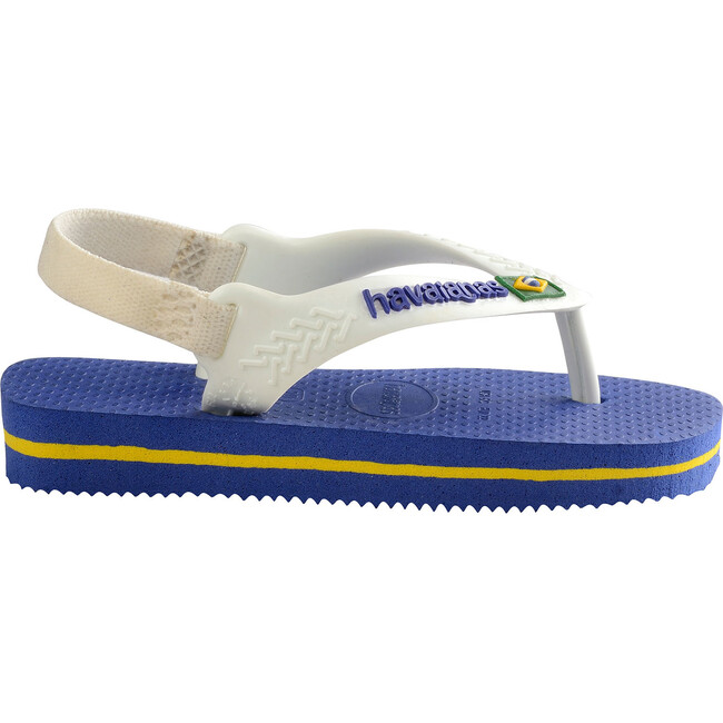 Baby Brazil Logo Flip Flops, Marine Blue - Sandals - 3