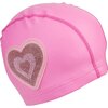 Neon Pink Heart Swim Cap, Pink - Pool Toys - 1 - thumbnail