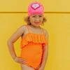 Neon Pink Heart Swim Cap, Pink - Pool Toys - 2