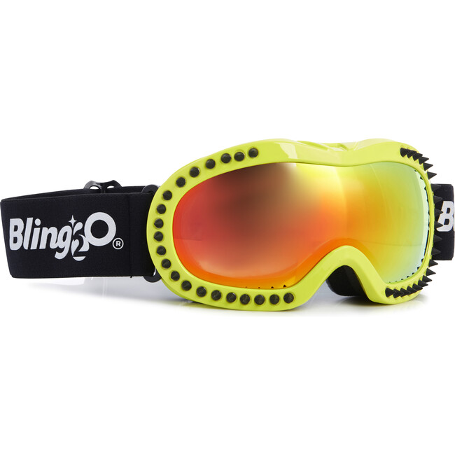 Black Spike Lime Frame Ski Goggle