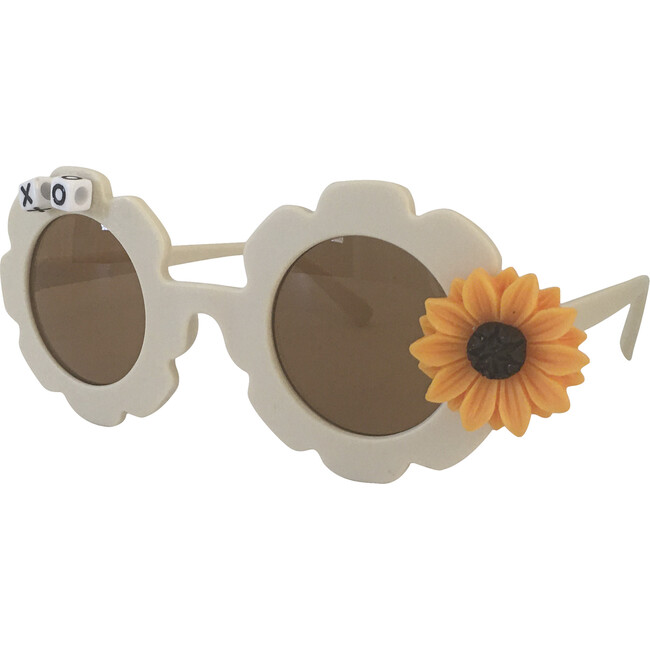 Sunny Sunflower Monogrammable Sunglasses, Beige