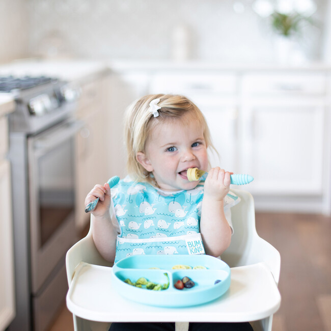 Growing with Bumkins Silicone Set, Blue - Tableware - 6