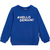 Hello Demain Sweatshirt, Indigo - Sweatshirts - 1 - thumbnail