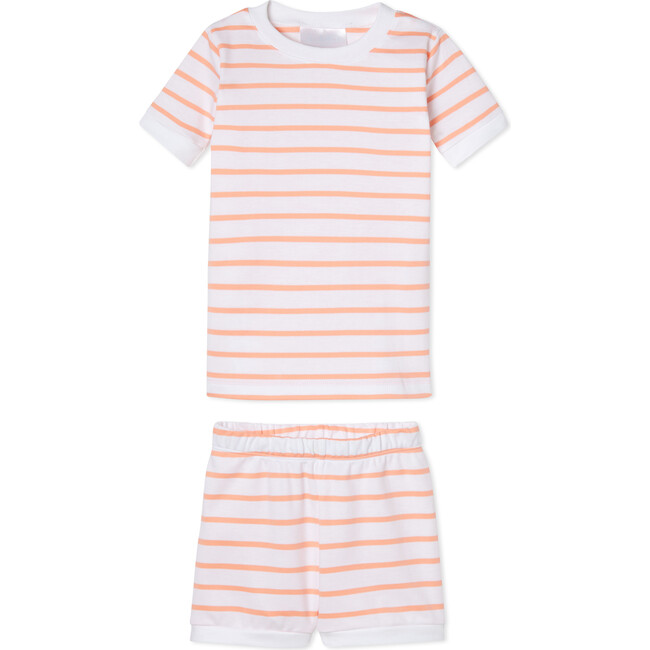 Pima Kids Shorts Set, Papaya