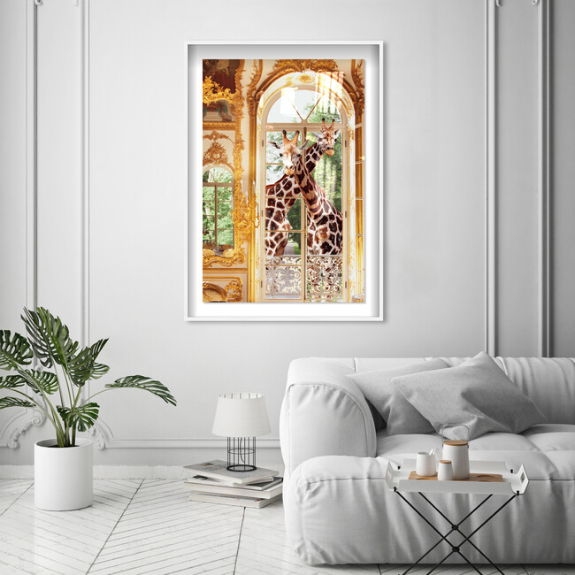 Giraffes Joined For Breakfast - Art - 4