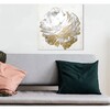 Gold and Light Floral, White - Art - 3