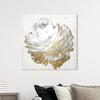 Gold and Light Floral, White - Art - 7