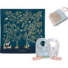 Swaddle & Bib Gift Set, Bloom Midnight - Mixed Gift Set - 1 - thumbnail