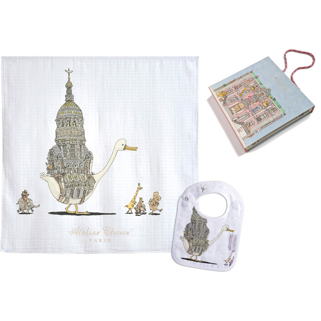 Swaddle & Bib Gift Set, Duckling - Mixed Gift Set - 1