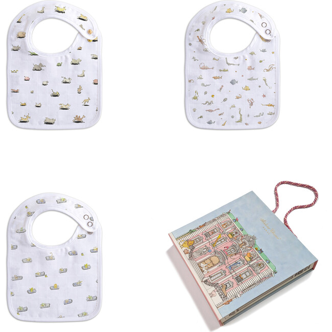 Baby Bib Trio, Under the Sea +  Jurassic Parking +  Ménagerie - Bibs - 1