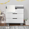 Modo 3-Drawer Changer Dresser with Removable Changing Tray, White/Grey - Dressers - 2