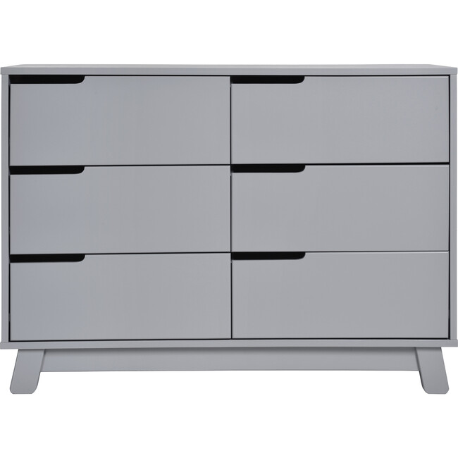 Hudson 6-Drawer Assembled Double Dresser, Grey