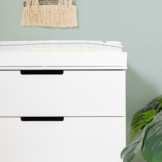 Modo 3-Drawer Changer Dresser with Removable Changing Tray, White - Dressers - 4