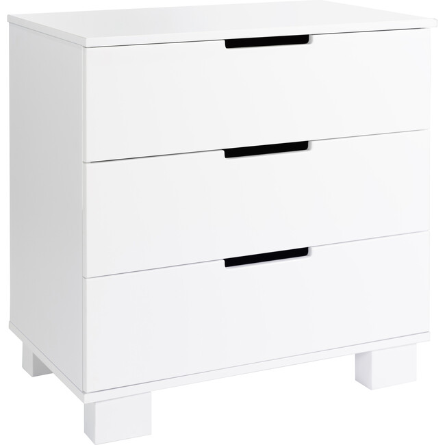 Modo 3-Drawer Changer Dresser with Removable Changing Tray, White/Washed Natural - Dressers - 5