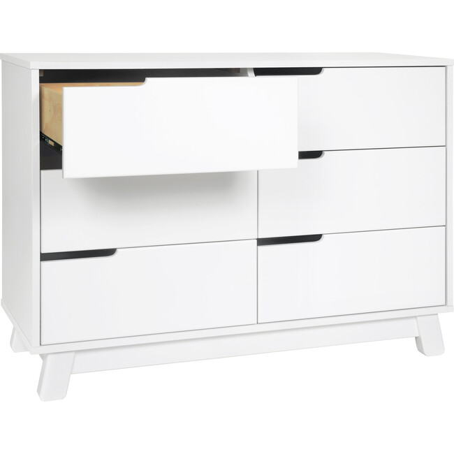 Hudson 6-Drawer Assembled Double Dresser, White - Dressers - 3