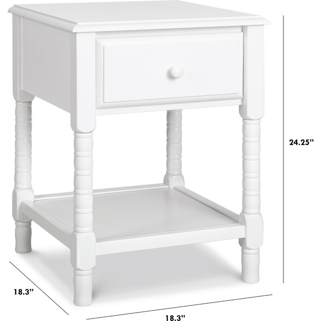 Jenny Lind Spindle Nightstand, White - Nightstands - 7